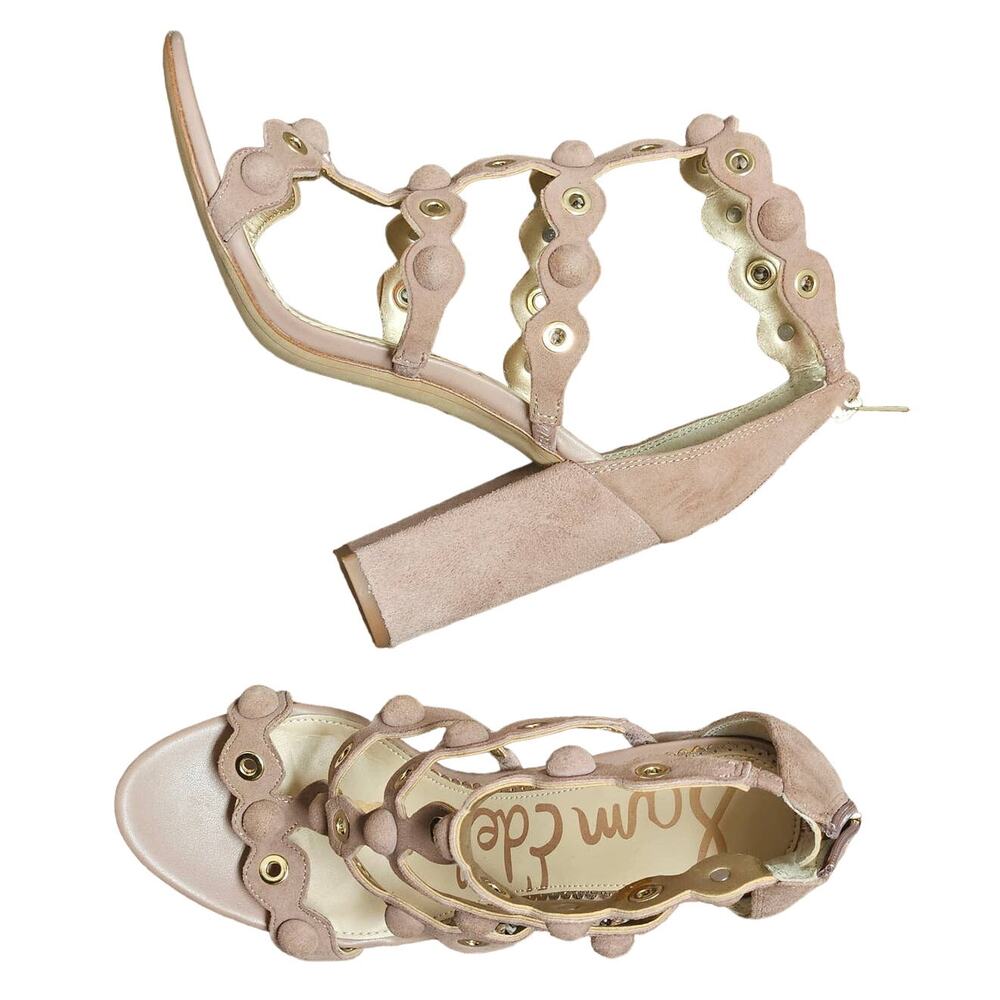 Sam Edelman Suede Chunky Heel 4" Sandals